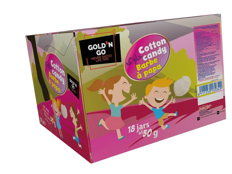 Mise en volume du carton Faconex de la gamme fraise