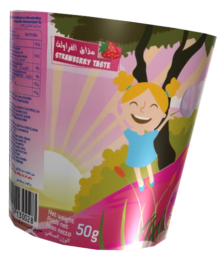 Rendu du packaging Faconex barbe à papa fraise