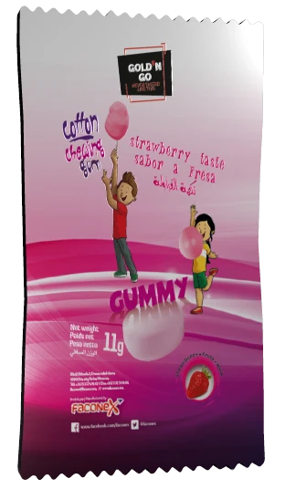 Rendu du sachet Faconex Gummy fraise