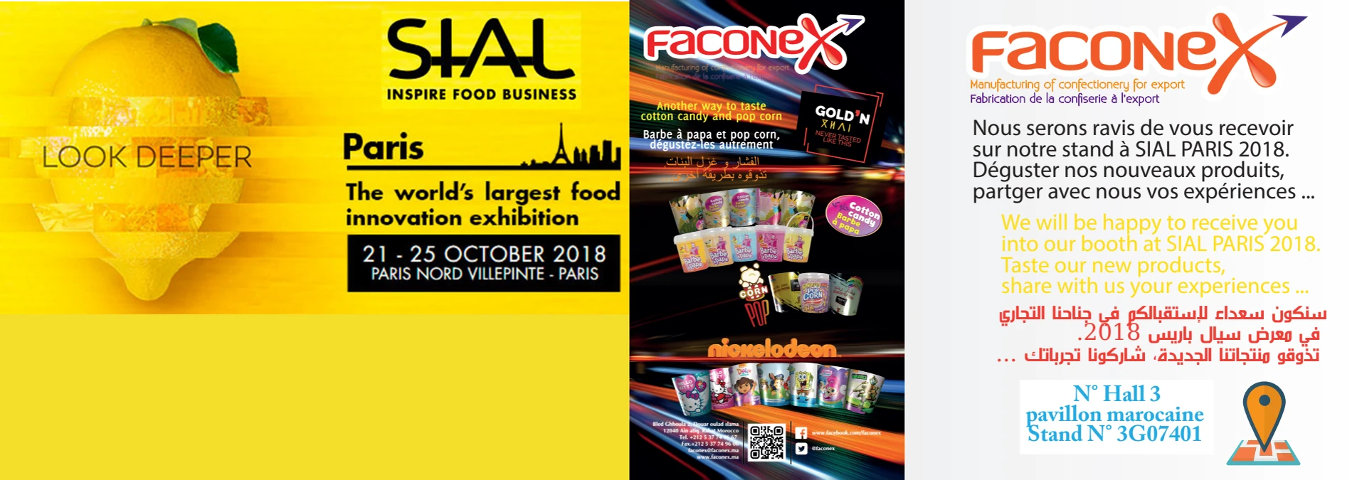 Invitation Faconex pour SIAL Paris 2018