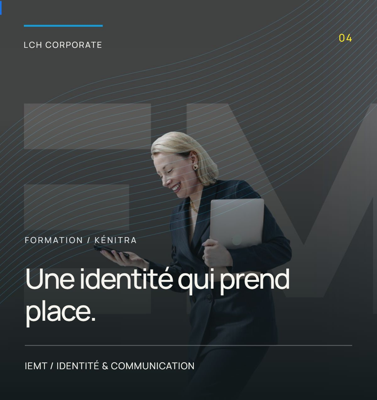 IEMT : identité visuelle, communication et habillage des espaces conçus par LCH Corporate