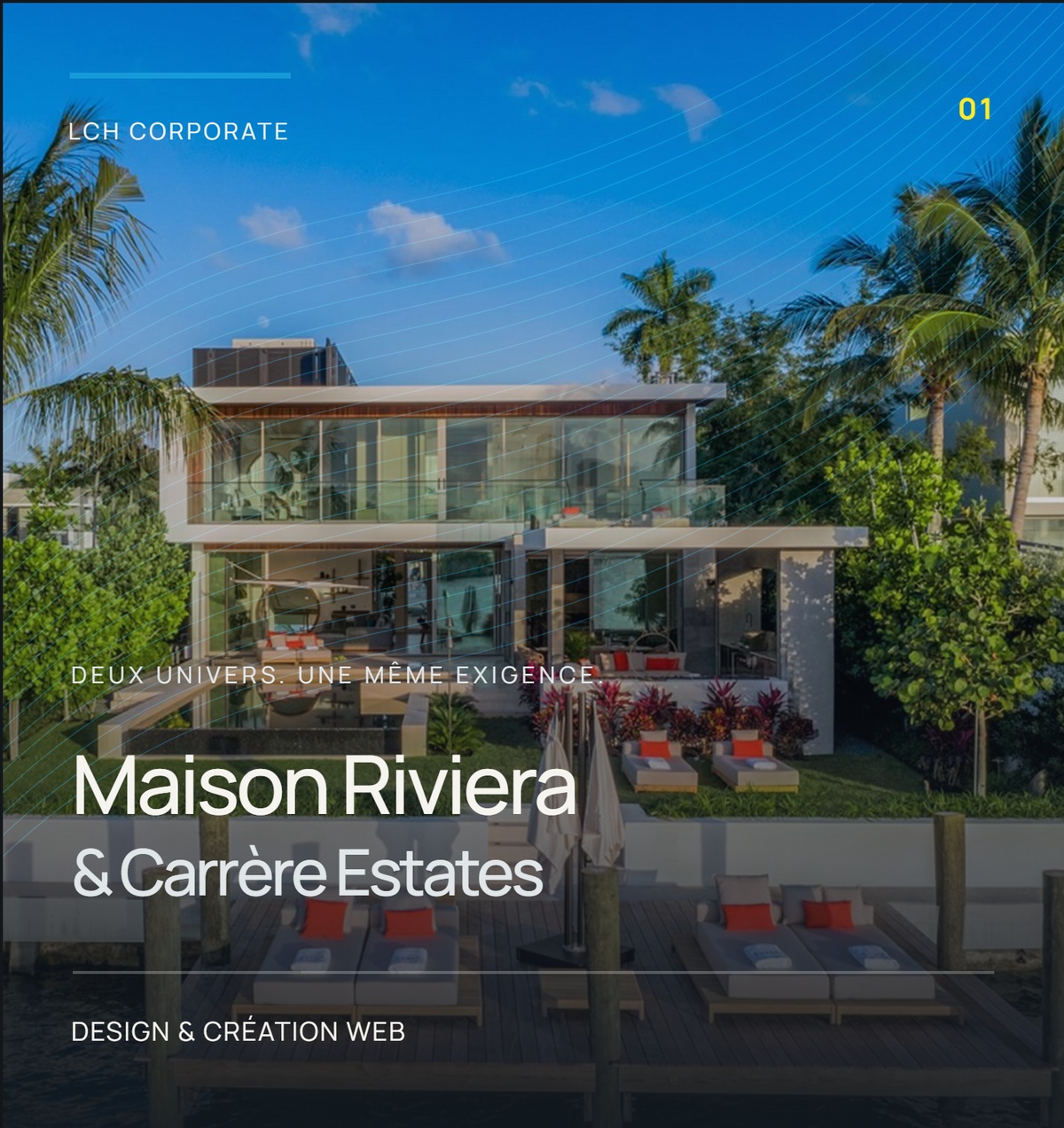 Maison Riviera et Carrère Estates : design et création de deux sites immobiliers par LCH Corporate
